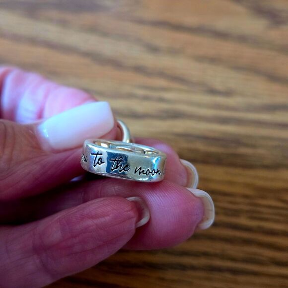 BRIGHTON "Twilight" Silver and Gold Moon and Stars Charm TIMELESS CHIC! - Picture 3 of 6